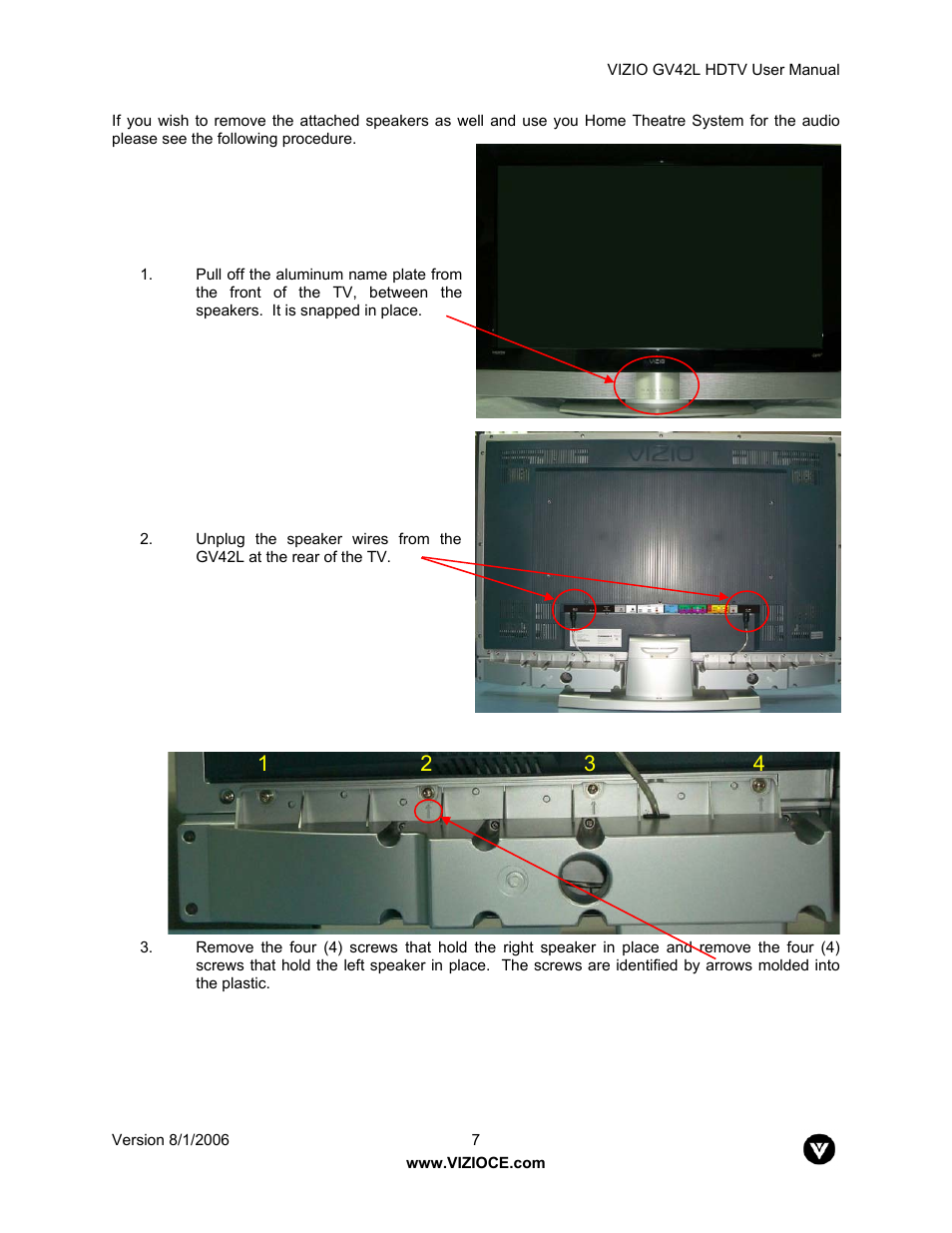 Vizio GV42L User Manual | Page 7 / 77