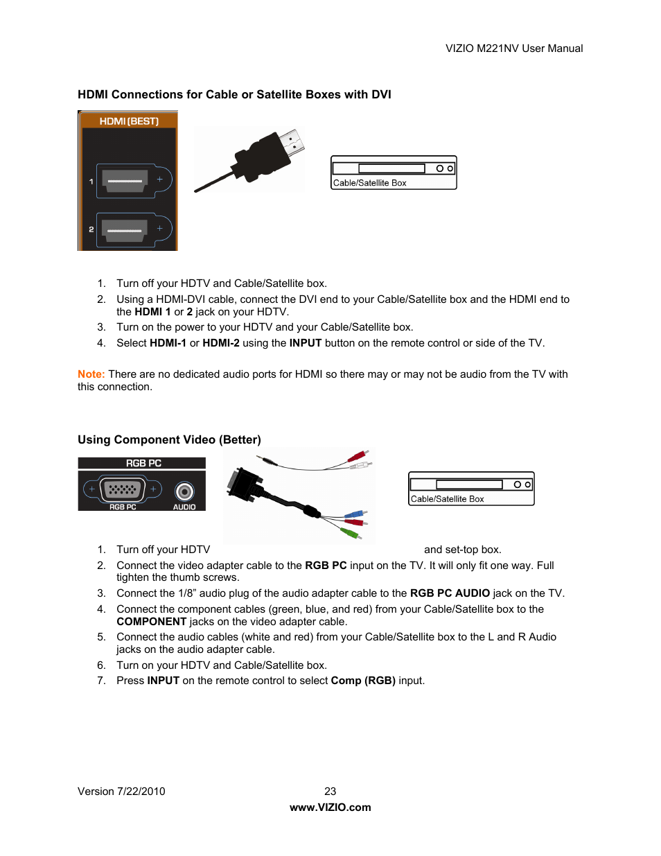 Vizio M221NV User Manual | Page 23 / 60