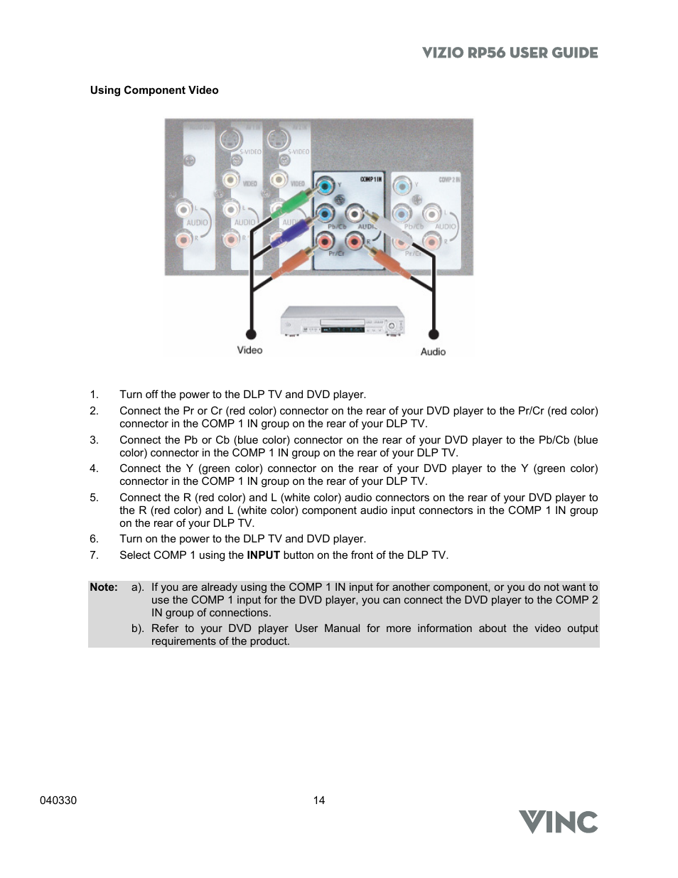 Vizio rp56 user guide | Vizio RP56 User Manual | Page 17 / 59