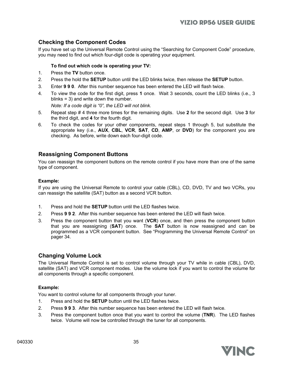 Vizio rp56 user guide | Vizio RP56 User Manual | Page 38 / 59