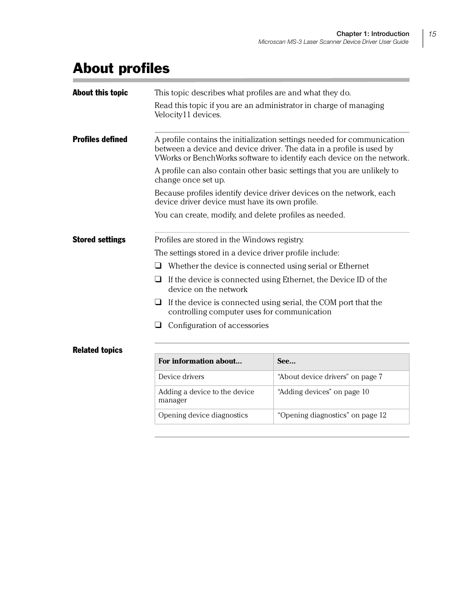About profiles | Velocity Micro MS-3 User Manual | Page 19 / 38