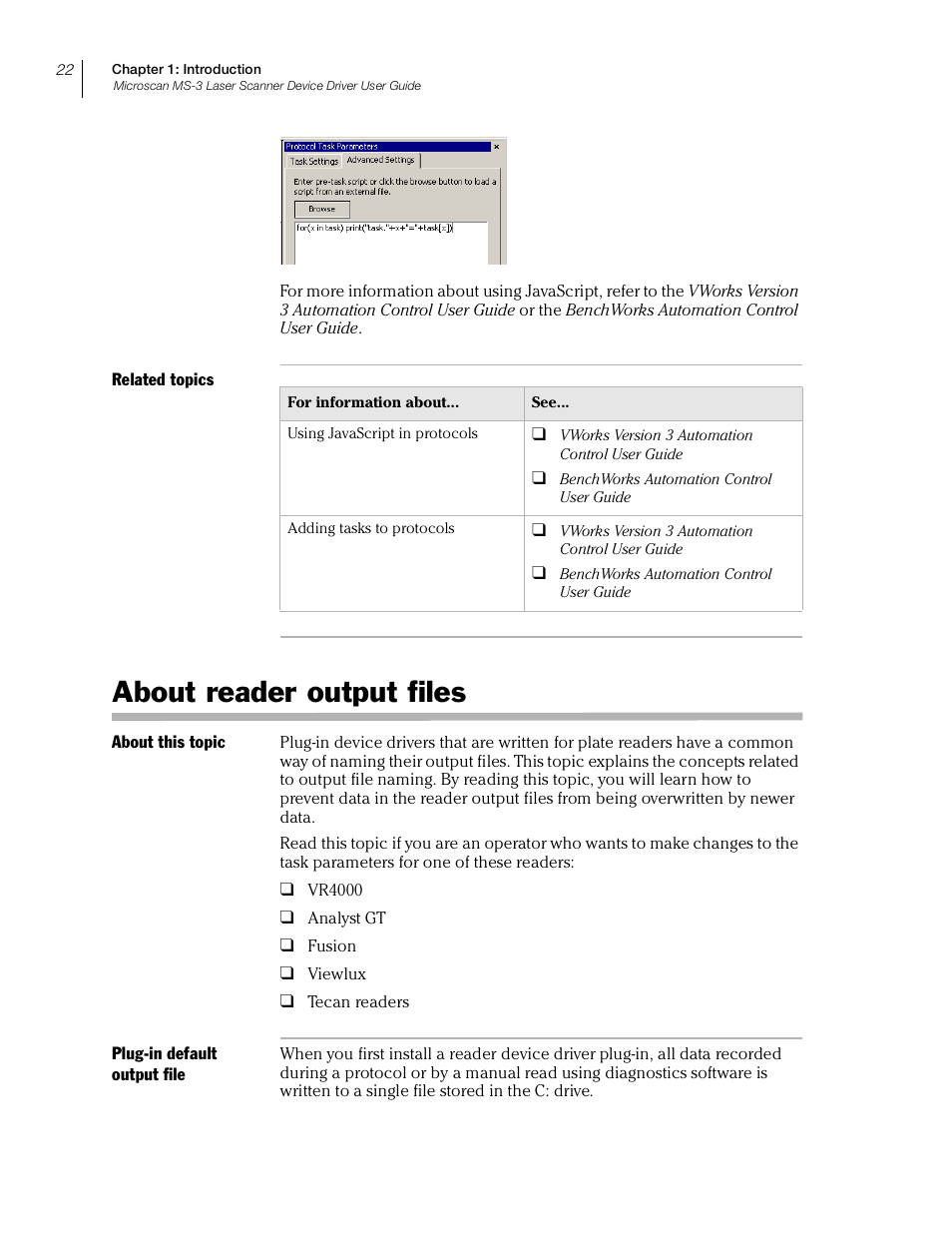 About reader output files | Velocity Micro MS-3 User Manual | Page 26 / 38