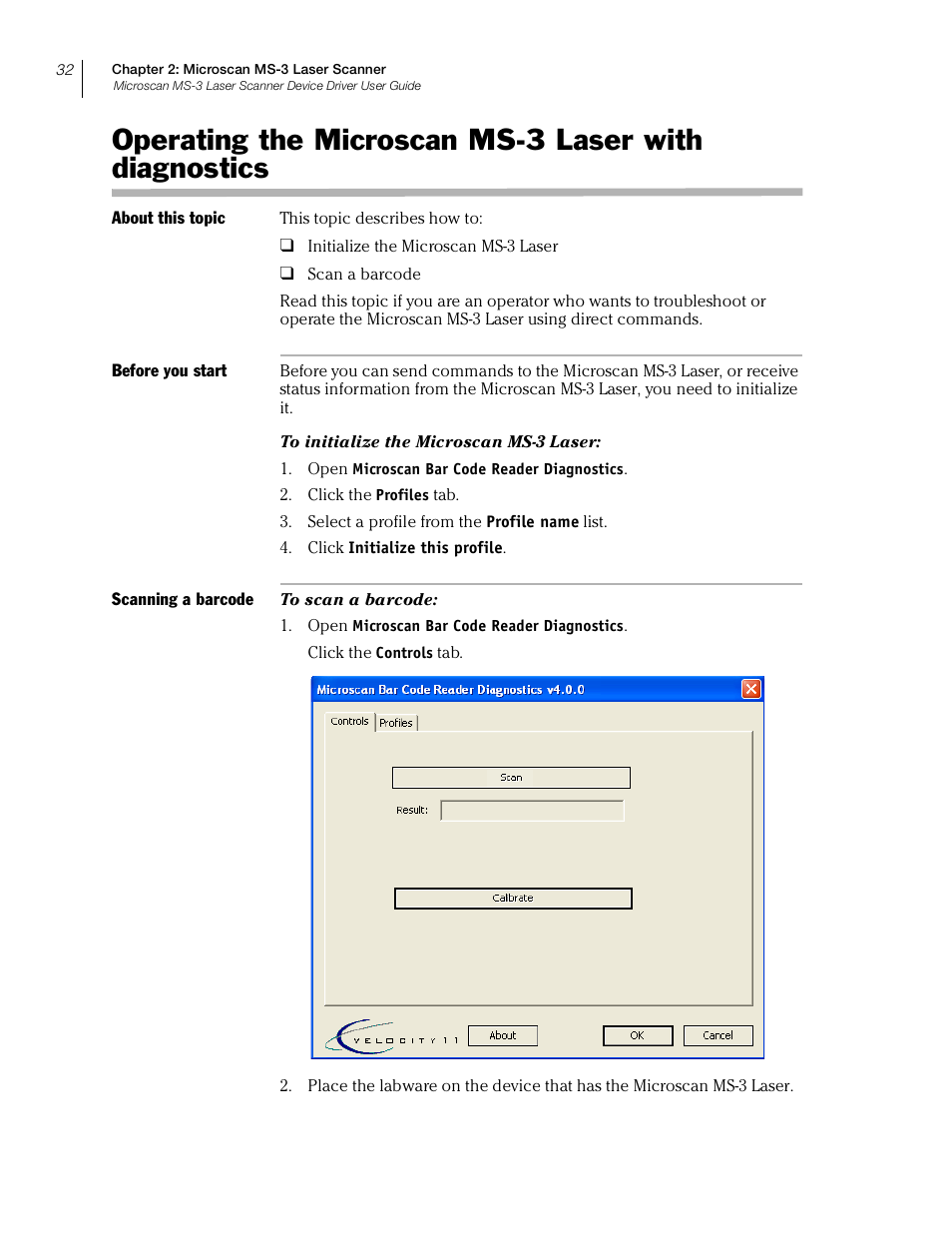 Operating the m | Velocity Micro MS-3 User Manual | Page 36 / 38