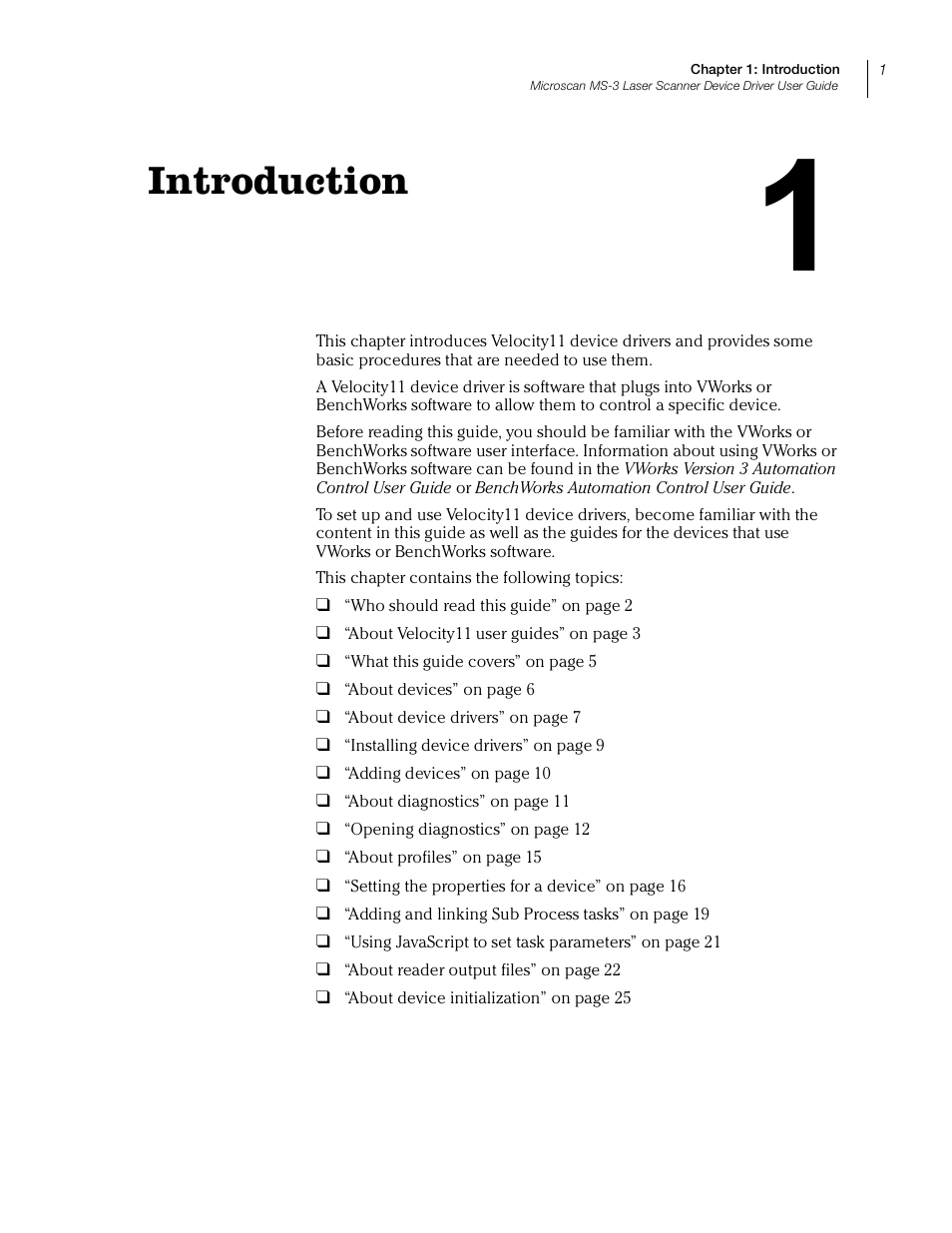 Introduction, Chapter 1. introduction | Velocity Micro MS-3 User Manual | Page 5 / 38
