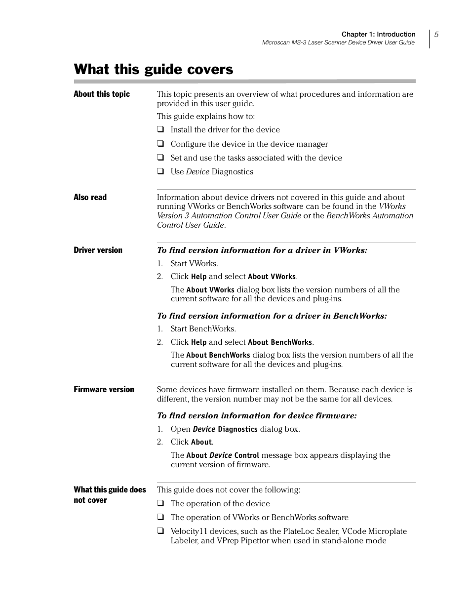 What this guide covers | Velocity Micro MS-3 User Manual | Page 9 / 38