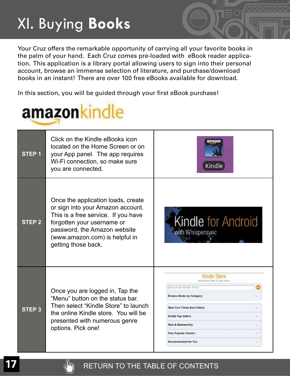 Xi. buying books | Velocity Micro CRUZ T301 User Manual | Page 18 / 27