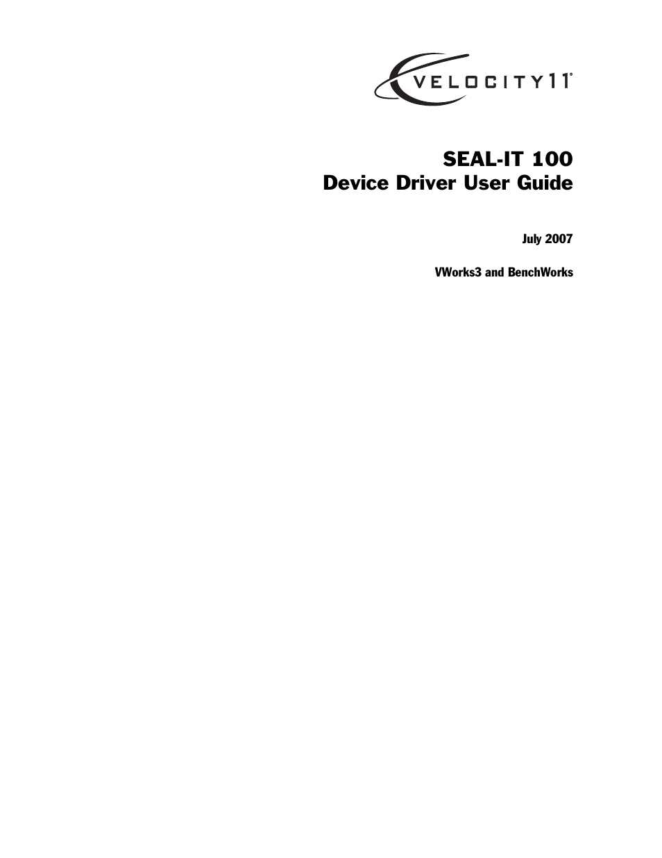 Velocity Micro SEAL-IT 100 User Manual | 38 pages