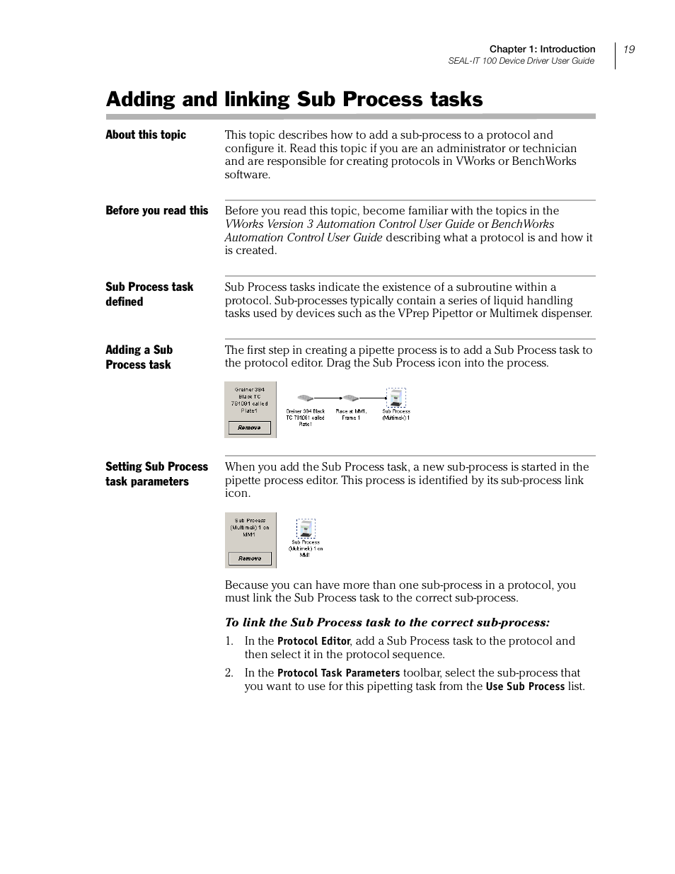 Adding and linking sub process tasks | Velocity Micro SEAL-IT 100 User Manual | Page 23 / 38