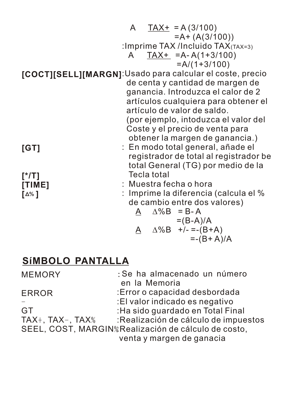 页面 24, Símbolo pantalla | Victor Technology 1212-3A Series User Manual | Page 24 / 36