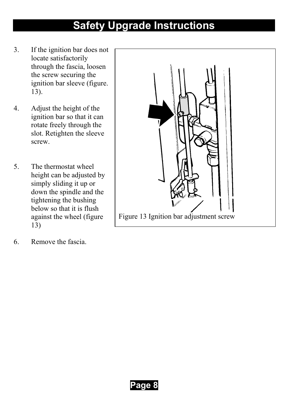 Safety upgrade instructions | Valor Auto Companion Inc. Valor Legend Ultra 837 AN User Manual | Page 8 / 12