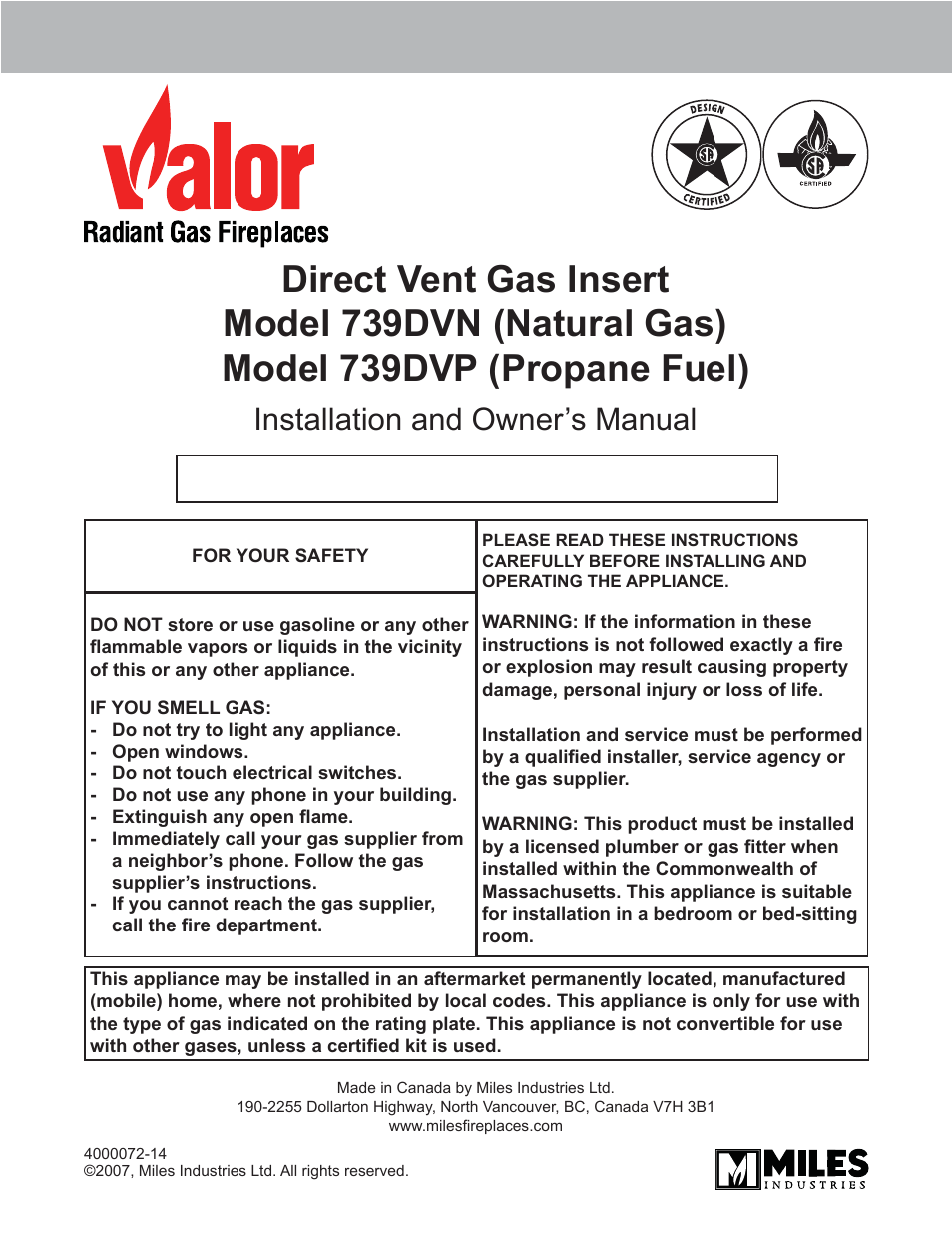 Valor Auto Companion Inc. 739DVN User Manual | 31 pages