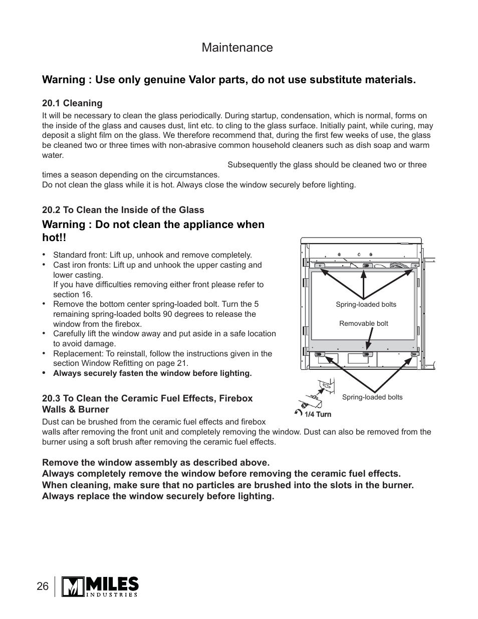 Maintenance | Valor Auto Companion Inc. 739DVN User Manual | Page 26 / 31