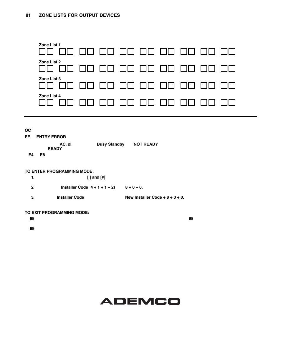 Vista 20SE User Manual | Page 8 / 8