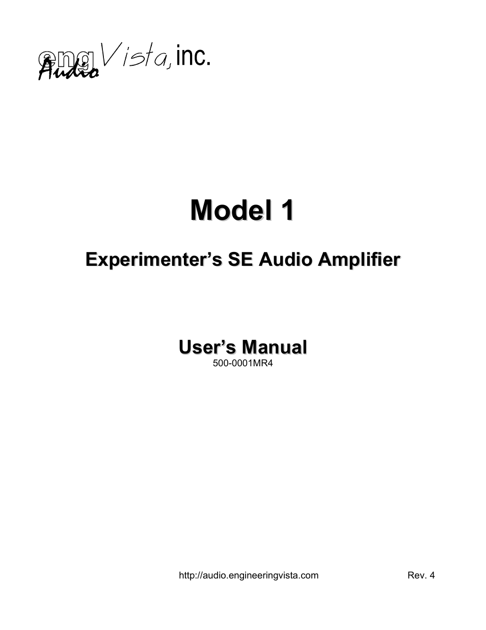 Vista 1 User Manual | 18 pages