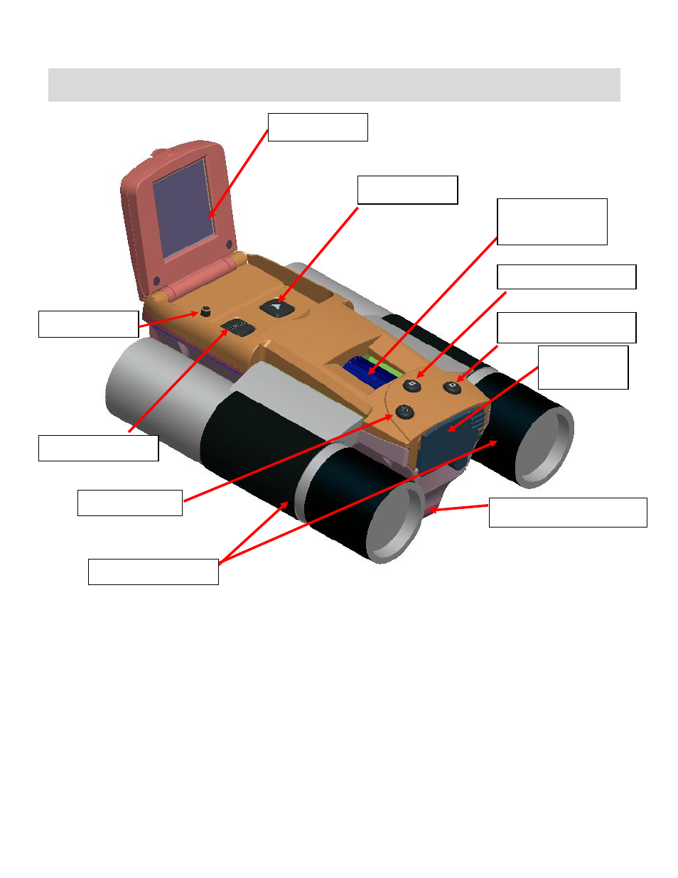 Parts of the camera | Vivitar Digital Binocular Camera VIV-CV-1225V User Manual | Page 5 / 26