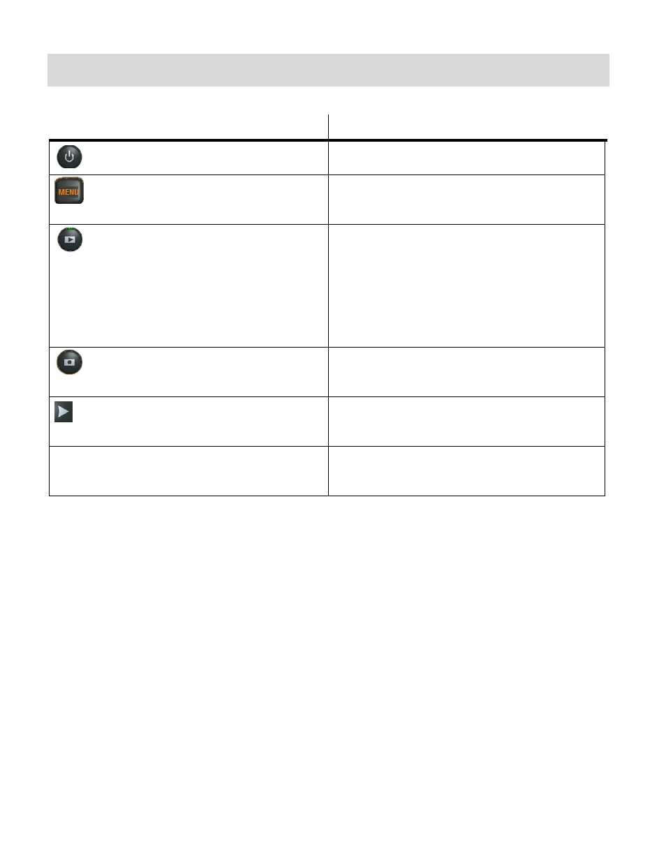 Camera button functionality | Vivitar Digital Binocular Camera VIV-CV-1225V User Manual | Page 9 / 26