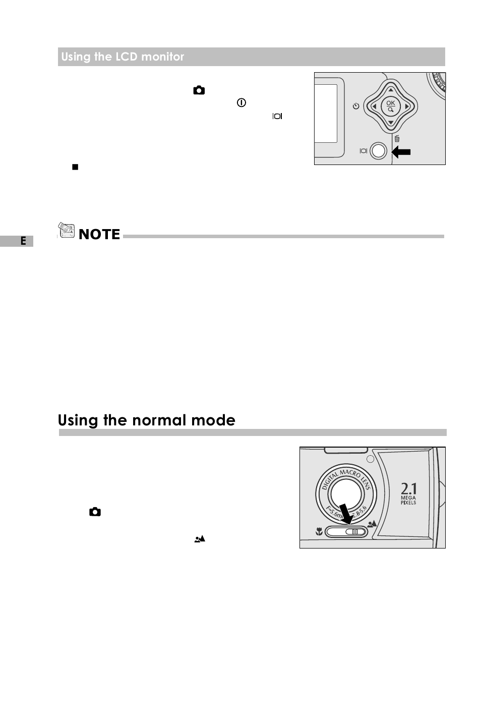 Using the lcd monitor, Using the normal mode, Using the digital zoom | Vivitar V3625 User Manual | Page 19 / 47