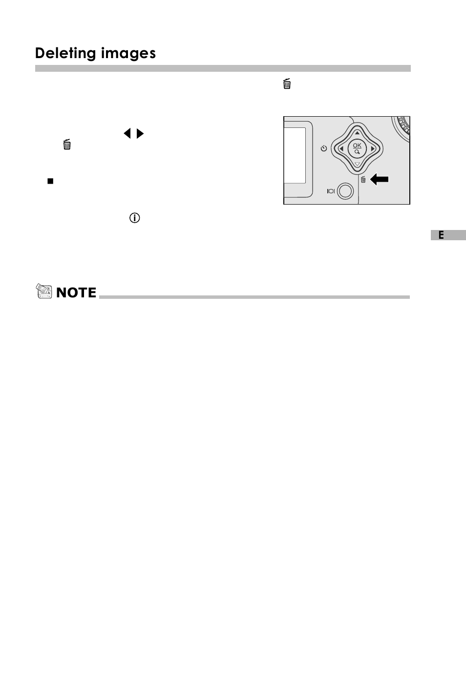 Deleting images, Movie mode | Vivitar V3625 User Manual | Page 28 / 47