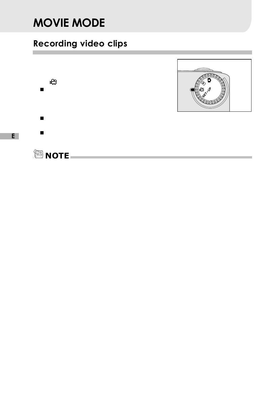 Movie mode, Viewing video clips, Recording video clips | Vivitar V3625 User Manual | Page 29 / 47