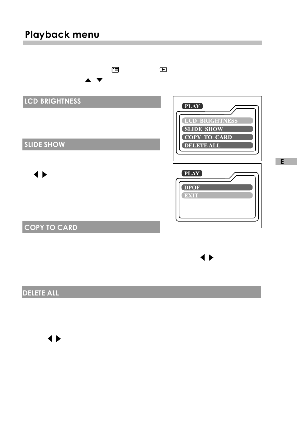 Playback menu | Vivitar V3625 User Manual | Page 40 / 47