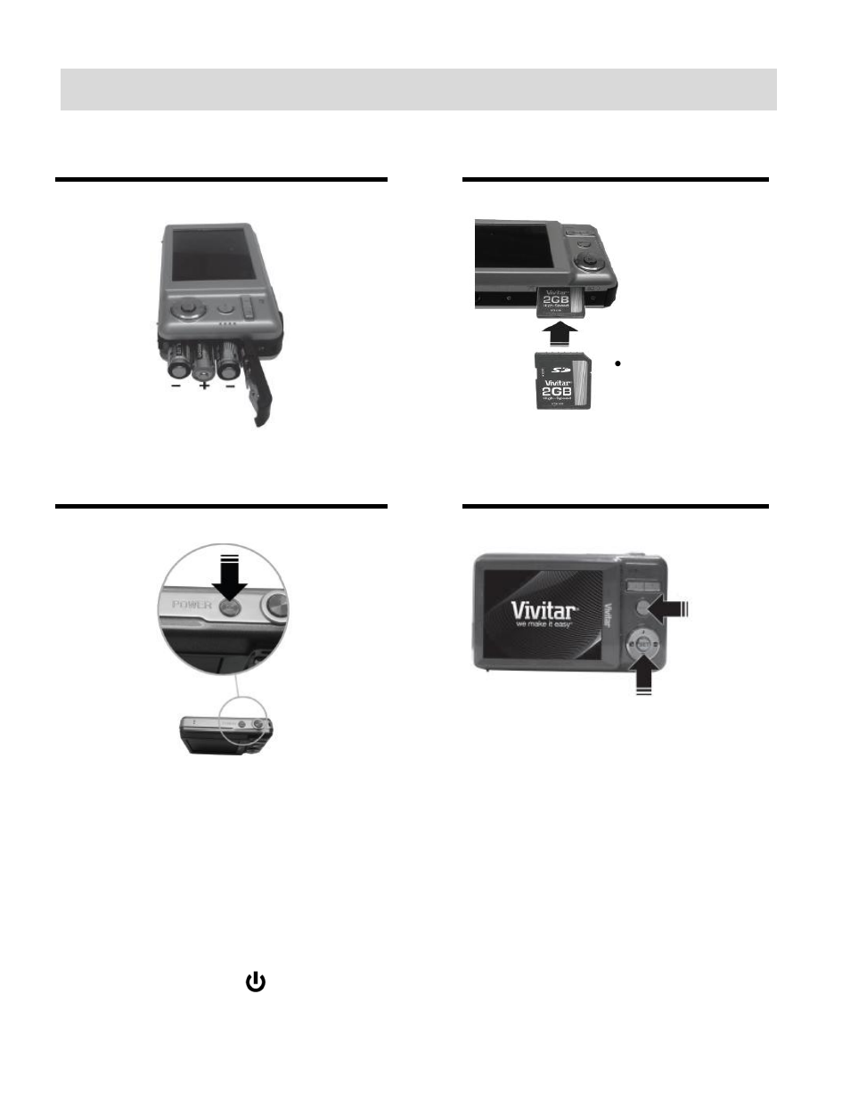 Initial camera setup | Vivitar ViviCam T027 User Manual | Page 5 / 55