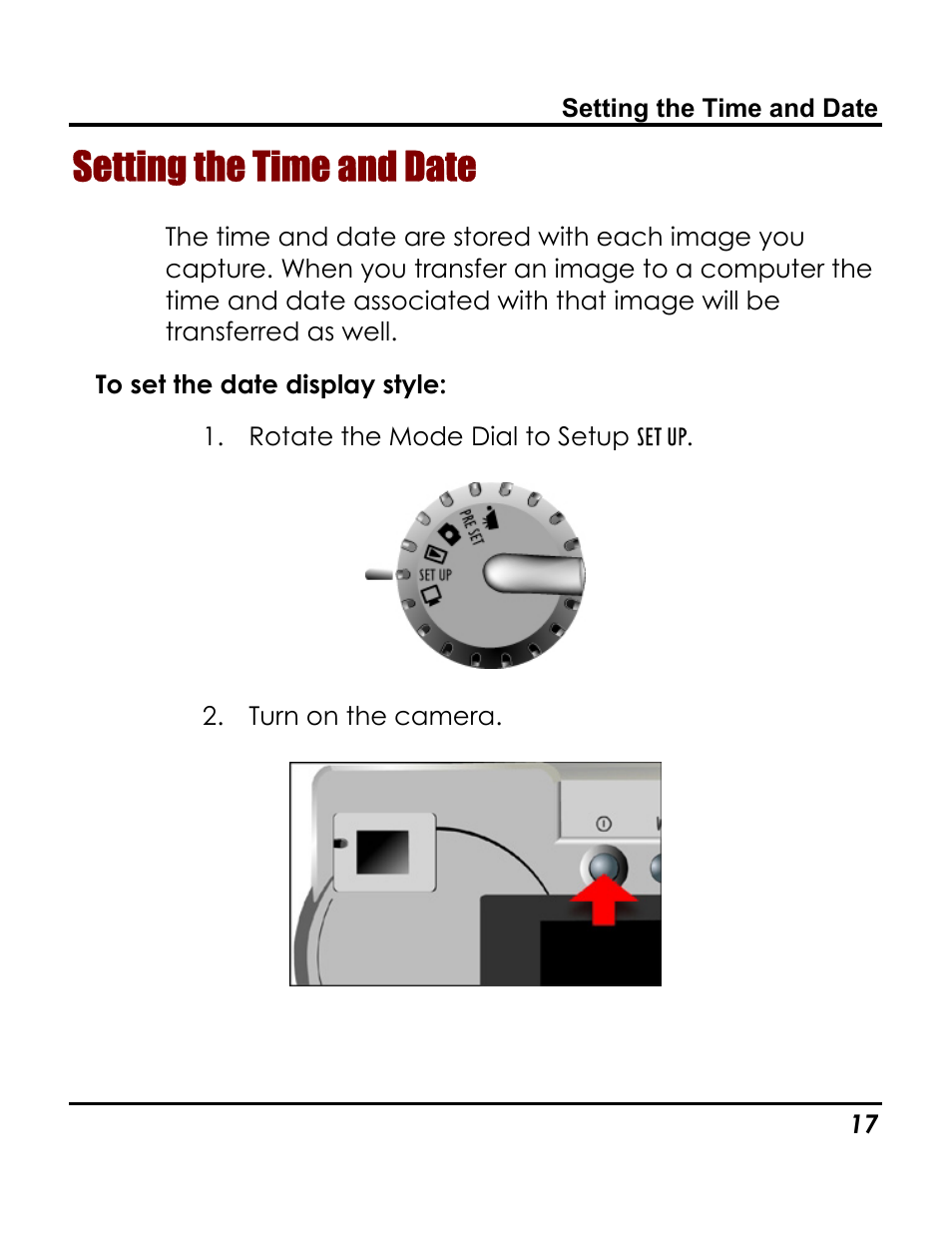 Setting the time and date | Vivitar 3765 User Manual | Page 21 / 55