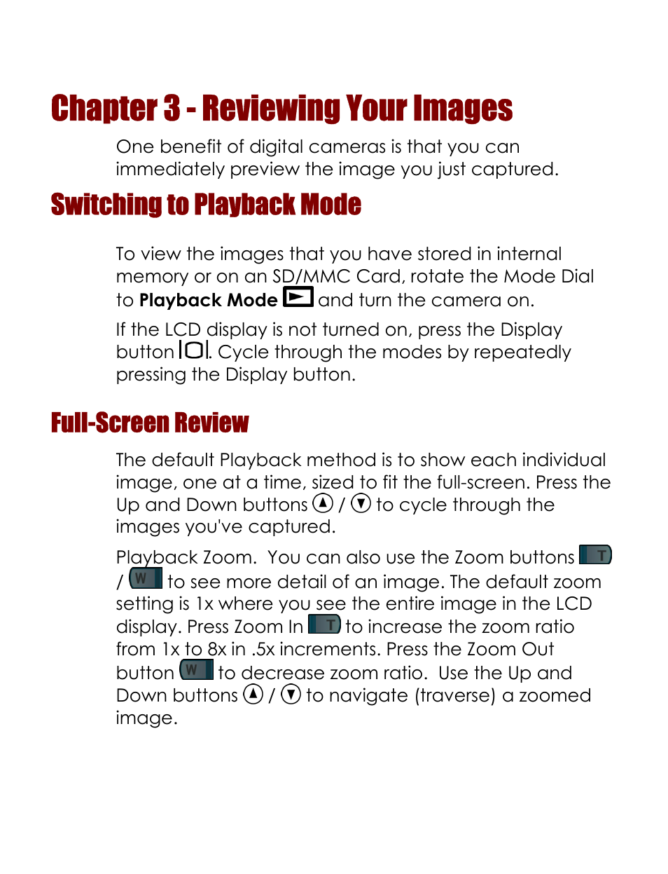 Chapter 3 - reviewing your images, Switching to playback mode, Full-screen review | Vivitar 3765 User Manual | Page 28 / 55