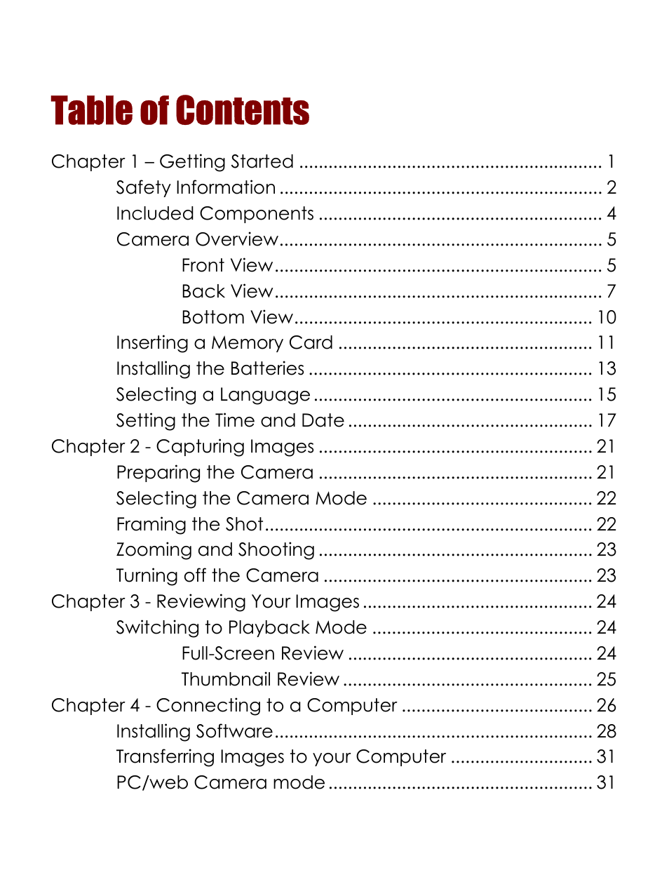 Vivitar 3765 User Manual | Page 3 / 55