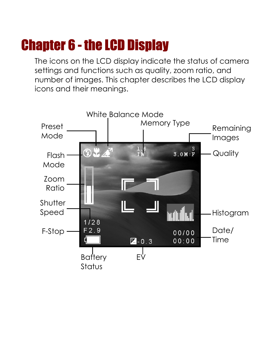 Chapter 6 - the lcd display | Vivitar 3765 User Manual | Page 50 / 55