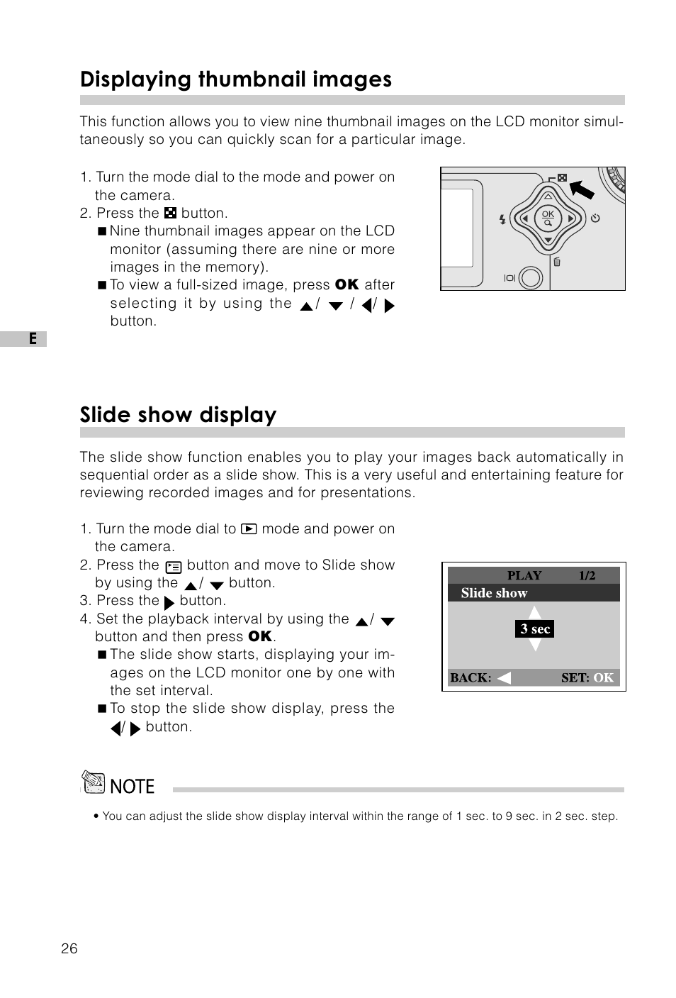 Displaying thumbnail images, Slide show display | Vivitar Vivicam 3715 User Manual | Page 27 / 47