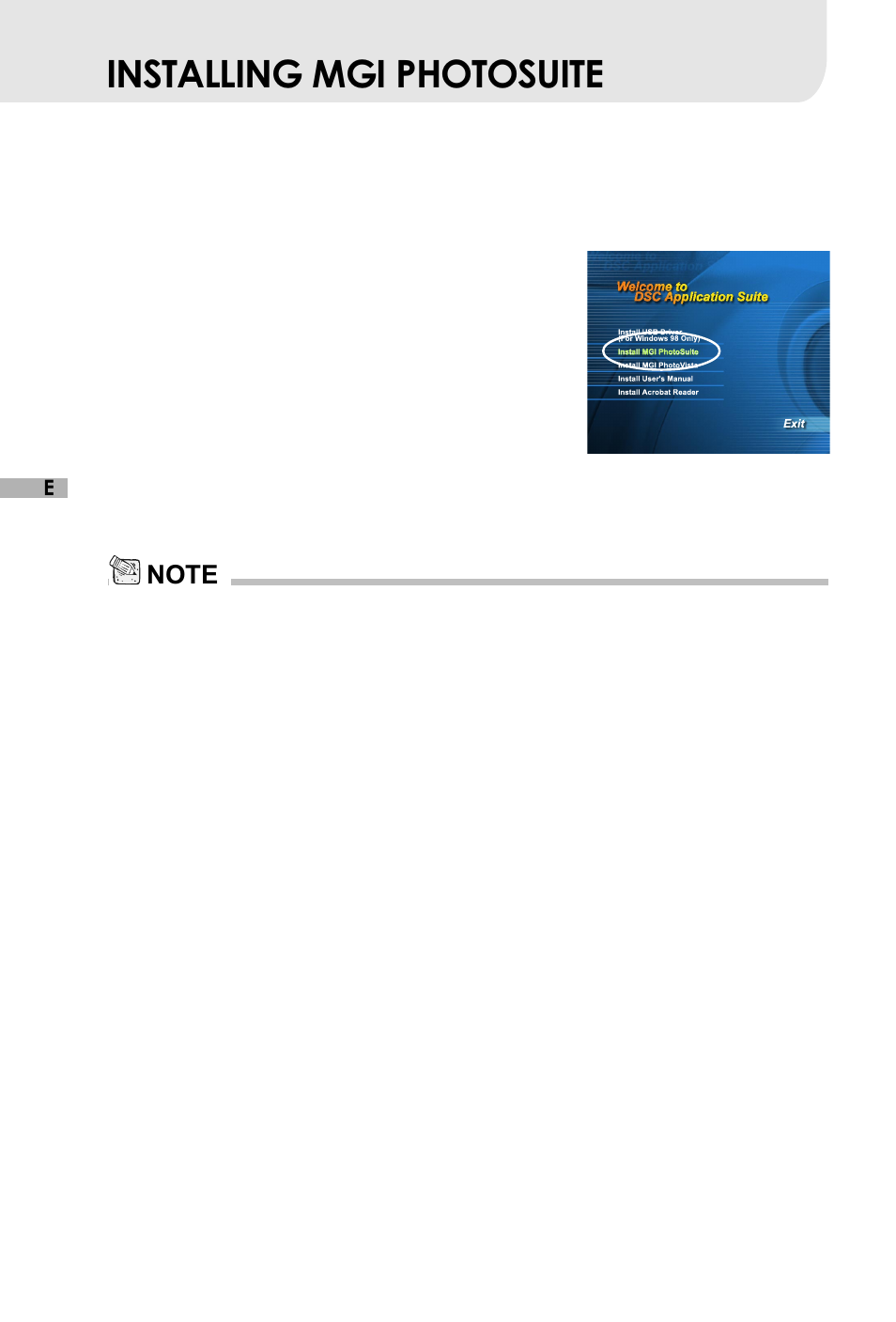 Installing mgi photosuite | Vivitar Vivicam 3715 User Manual | Page 35 / 47