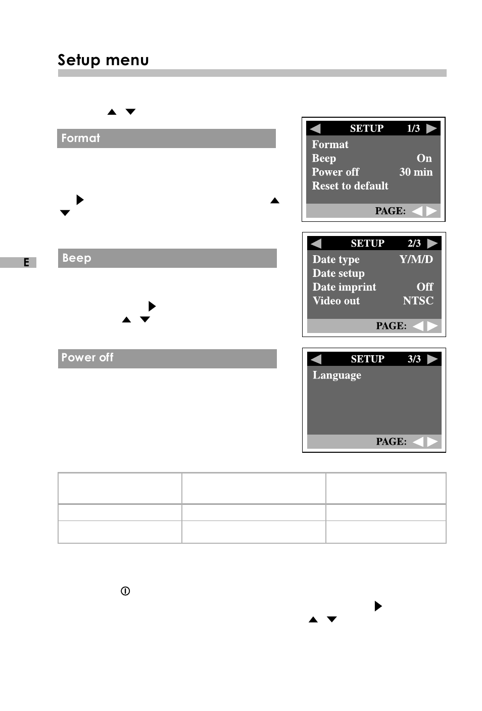 Setup menu | Vivitar Vivicam 3715 User Manual | Page 43 / 47