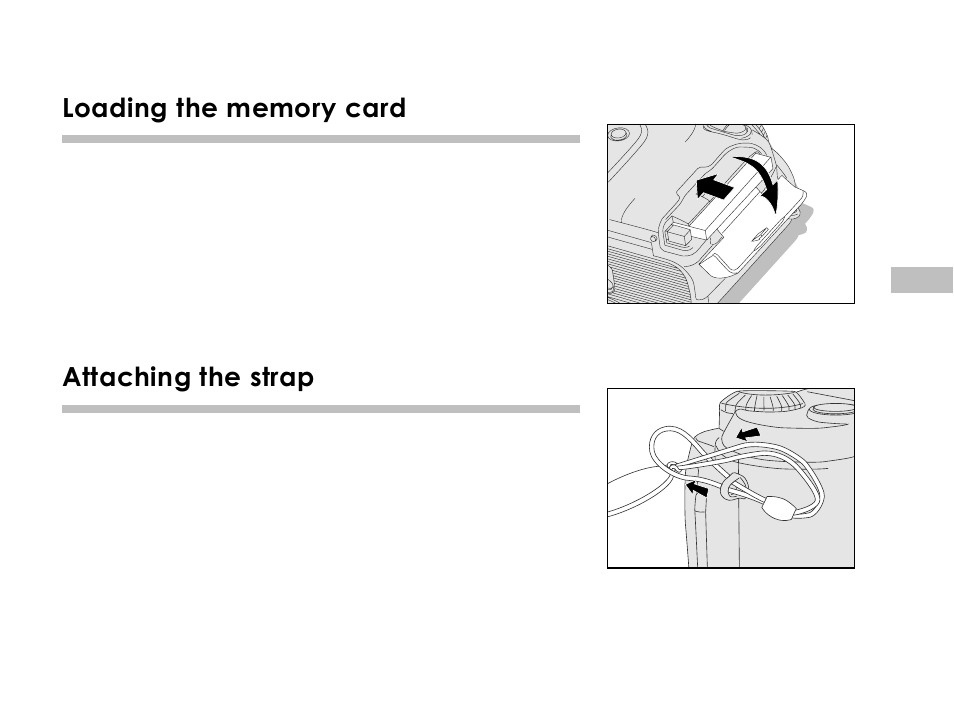 Loading the memory card, Attaching the strap | Vivitar 3665 User Manual | Page 18 / 60