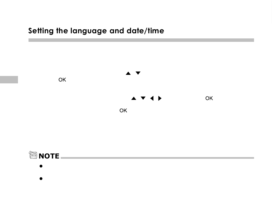Setting the language and date/time | Vivitar 3665 User Manual | Page 19 / 60