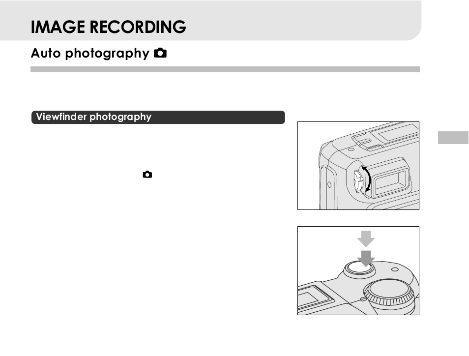 Image recording, Auto photography, Viewfinder photography | Vivitar 3665 User Manual | Page 20 / 60