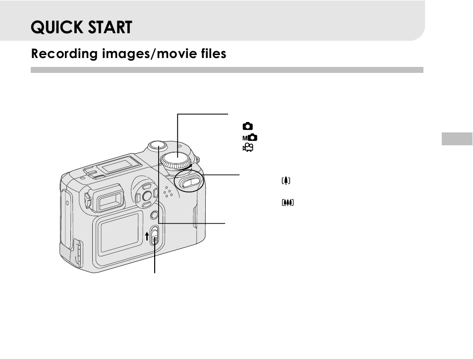 Quick start, Recording images/movie files | Vivitar 3665 User Manual | Page 8 / 60