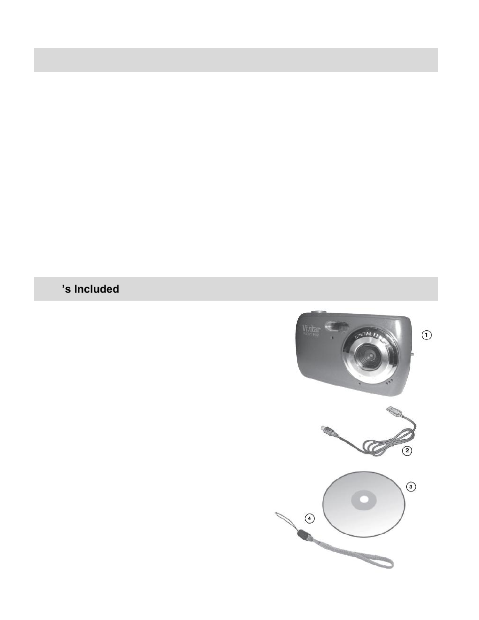 Introduction, What‟s included | Vivitar VIVICAM 9112 User Manual | Page 3 / 63