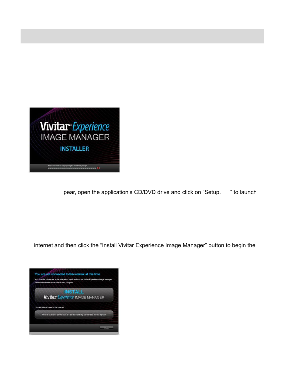 Installing the software | Vivitar VIVICAM 9112 User Manual | Page 57 / 63