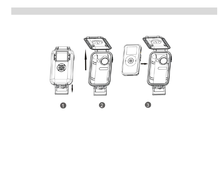 Loading your camcorder into water resistant casing | Vivitar VIVICAM DVR510 User Manual | Page 10 / 32
