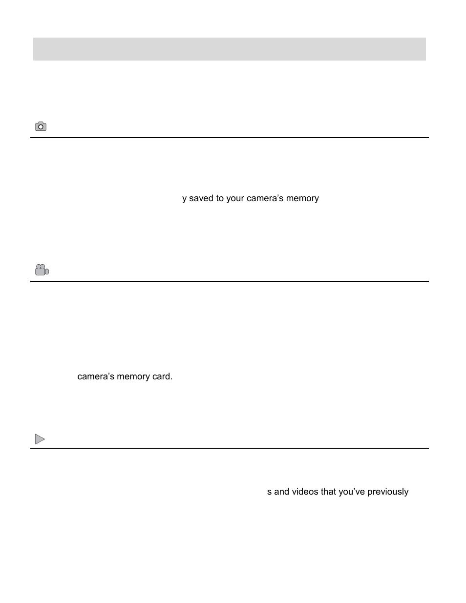 Main camera modes | Vivitar VIVICAM X027 User Manual | Page 8 / 63