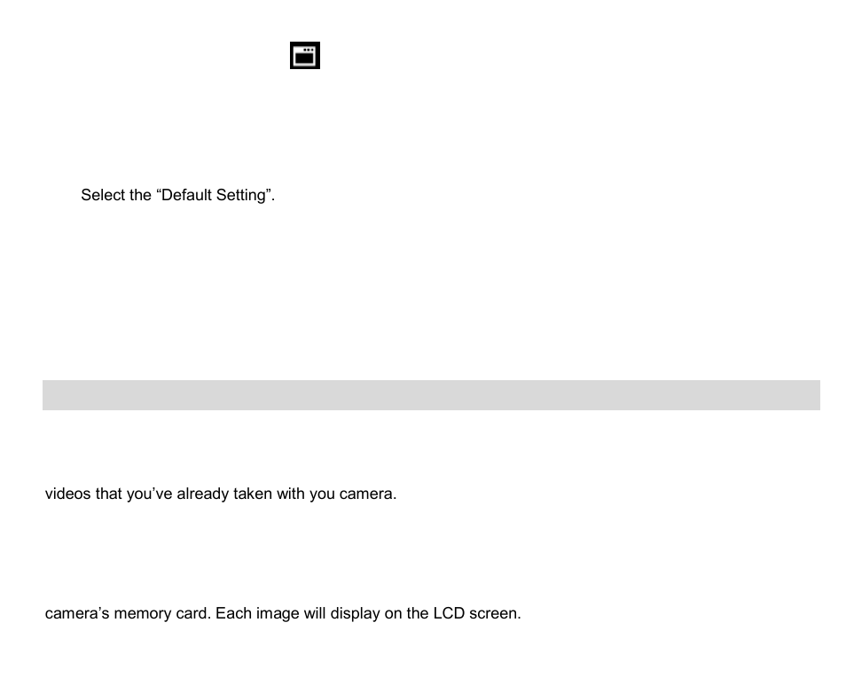 Video playback mode, Factory settings menu, Playing videos on your camera | Vivitar DVR 910HD User Manual | Page 28 / 74