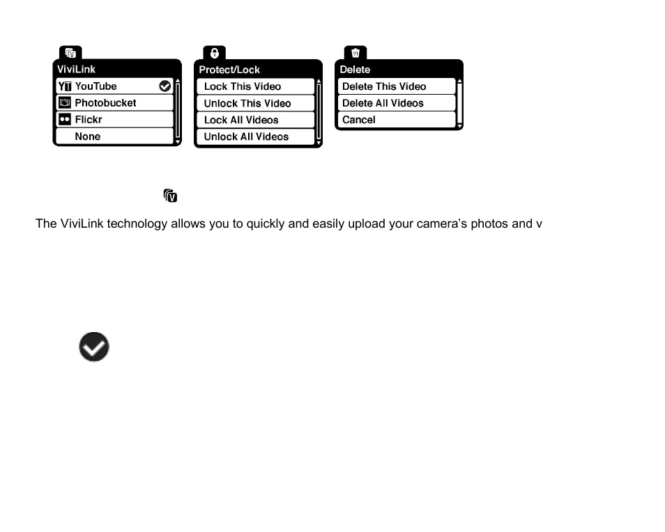 Vivilink menu | Vivitar DVR 910HD User Manual | Page 31 / 74