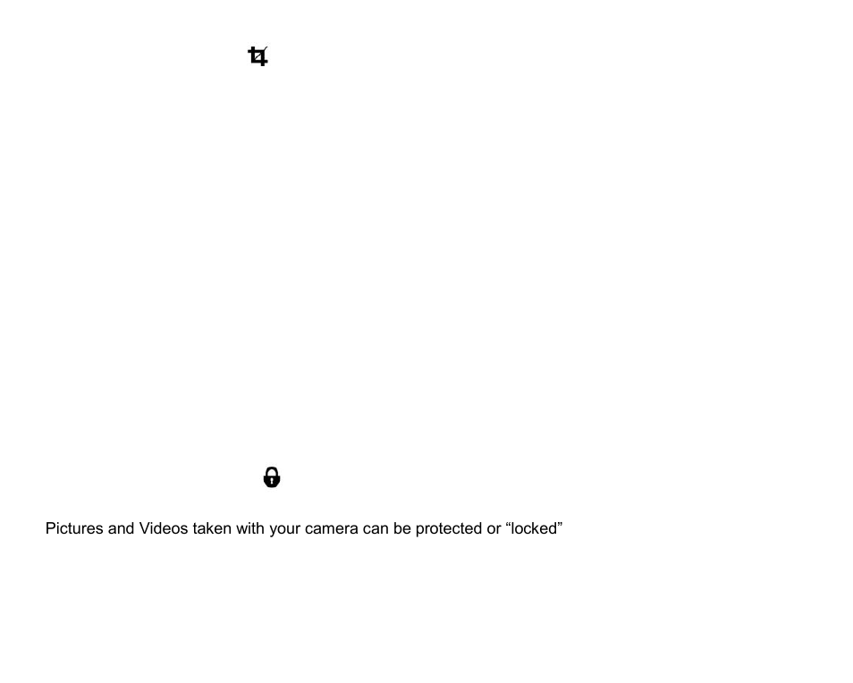 Crop image menu, Protect/lock menu | Vivitar DVR 910HD User Manual | Page 60 / 74