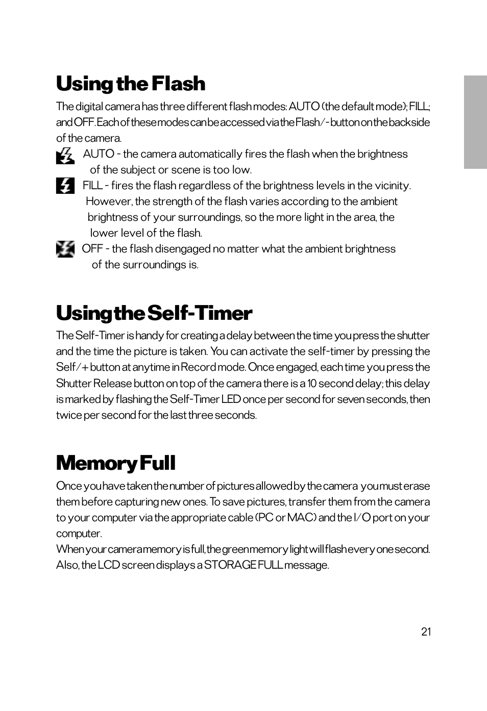 Using the flash, Using the self-timer | Vivitar Vivicam 2755 User Manual | Page 16 / 22