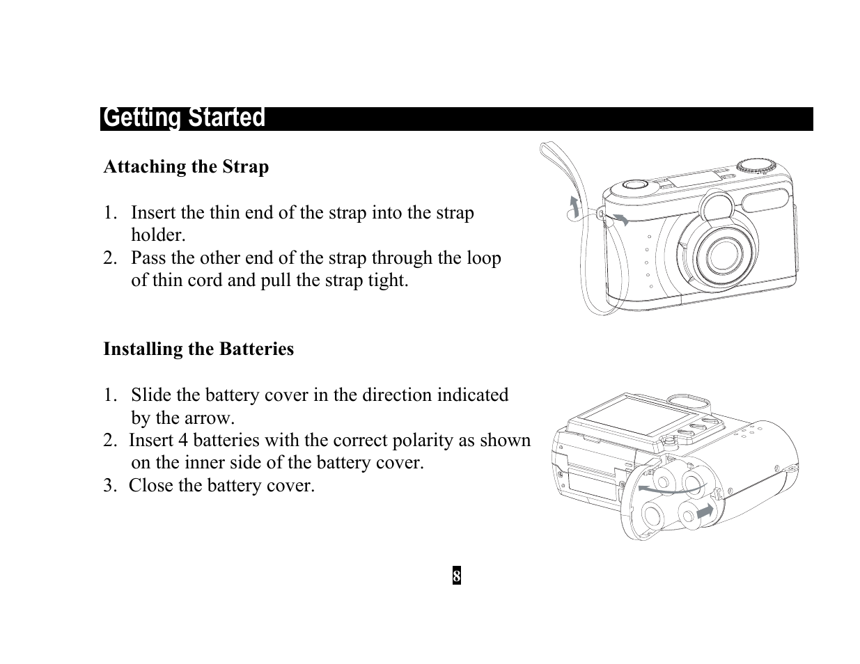 Getting started | Vivitar 3615 User Manual | Page 20 / 65