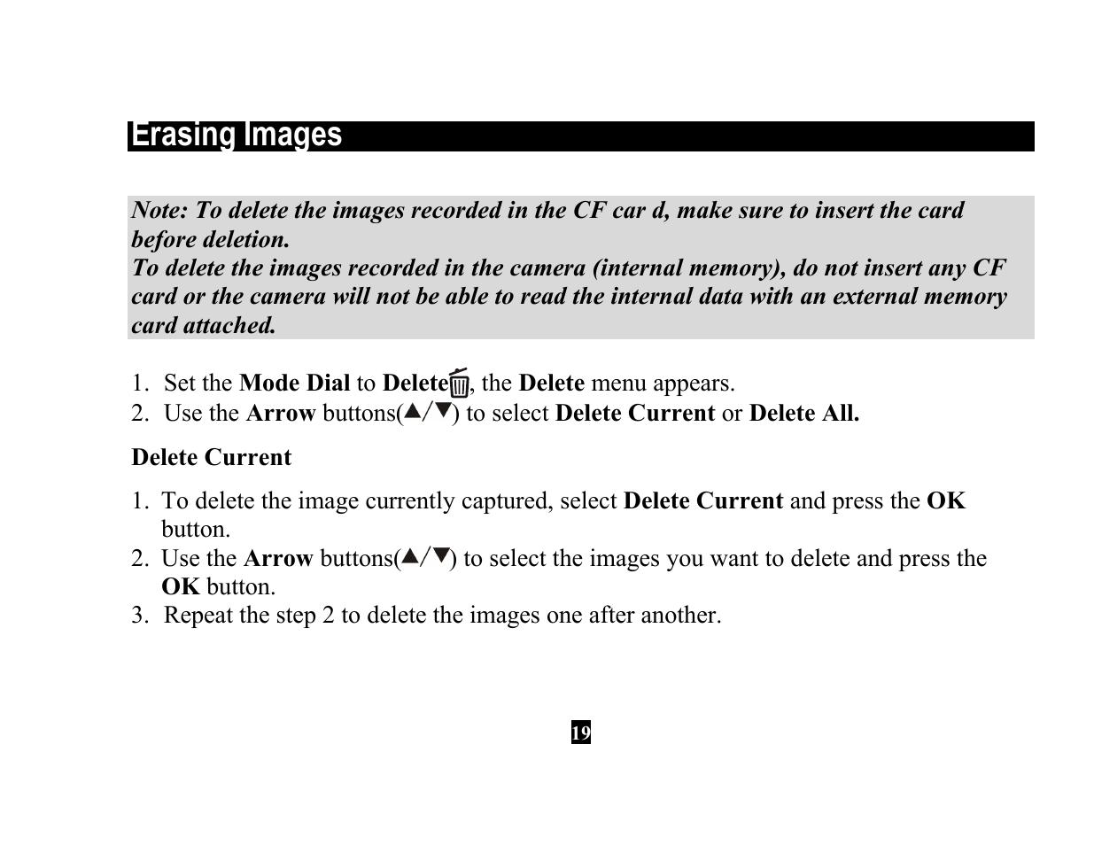 Erasing images | Vivitar 3615 User Manual | Page 31 / 65