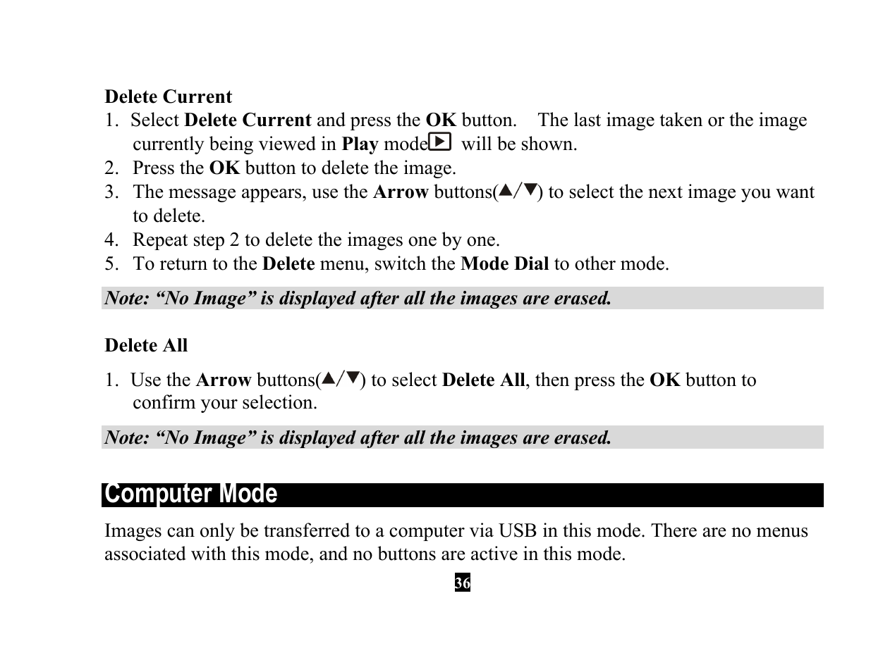 Computer mode | Vivitar 3615 User Manual | Page 48 / 65