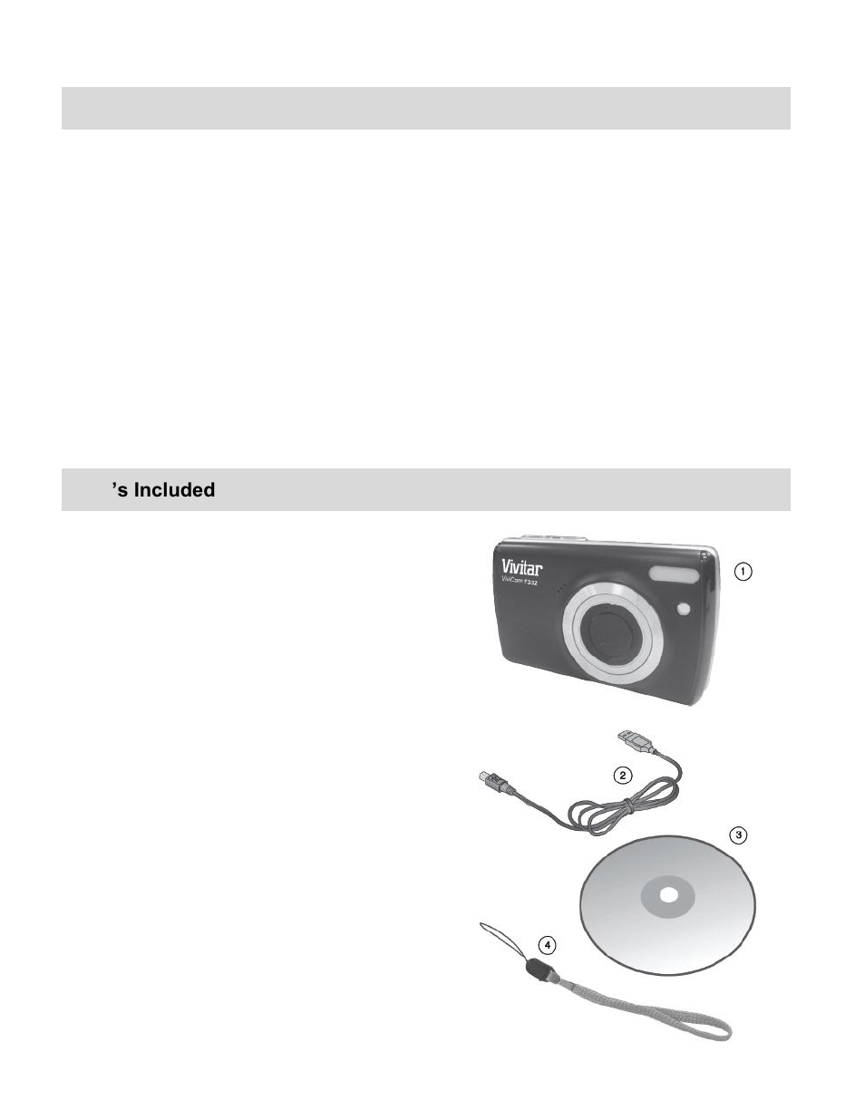 Introduction, What‟s included | Vivitar ViviCam F332 User Manual | Page 3 / 61