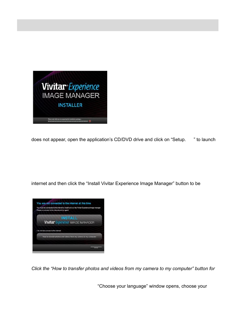 Installing the software | Vivitar DIGITAL HELMET DVR 480 User Manual | Page 16 / 22