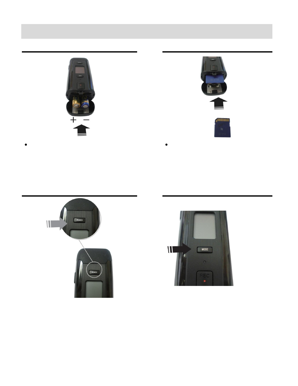 Initial camera setup | Vivitar DIGITAL HELMET DVR 480 User Manual | Page 5 / 22
